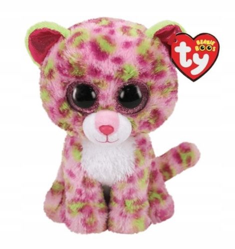 TY BOOS plüssfigura LAINEY- rózsaszín leopárd - 15cm