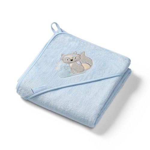 BabyOno fürdőlepedő kapucnis bambusz 100x100cm kék farkas