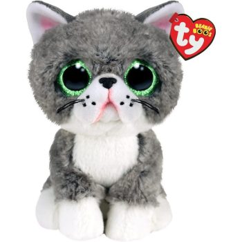 TY BOOS plüssfigura FERGUS -szürke macska- 15cm