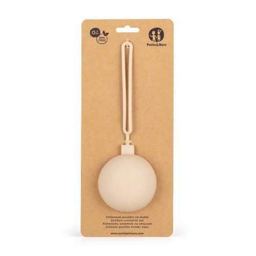PETITE&MARS Szilikon cumitartó tok Desert Sand 0m+