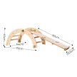 Moni Toys Pickler's fa mászó híd rámpával Montessori