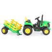 Moni Bo rancher elektromos traktor utánfutóval - zöld