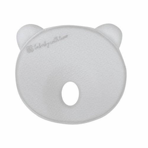 Kikkaboo párna - laposfejűség elleni memóriahabos ergonomikus Airknit maci szürke