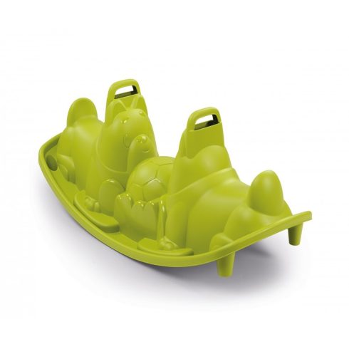 Smoby kétszemélyes műanyag Kutyusos libikóka - zöld