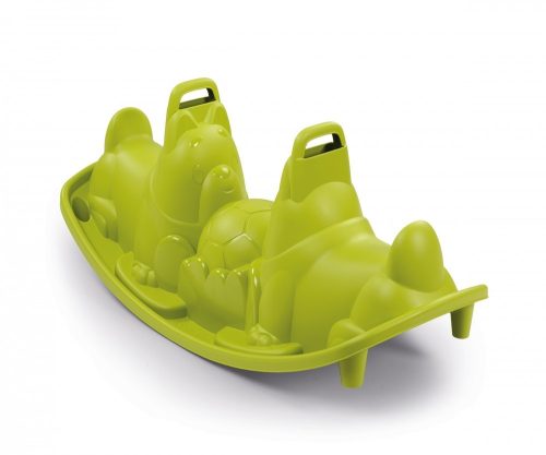Smoby kétszemélyes műanyag Kutyusos libikóka - zöld