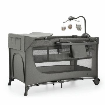 Kinderkraft utazóágy Joy 2 kiegészítőkkel - s.szürke