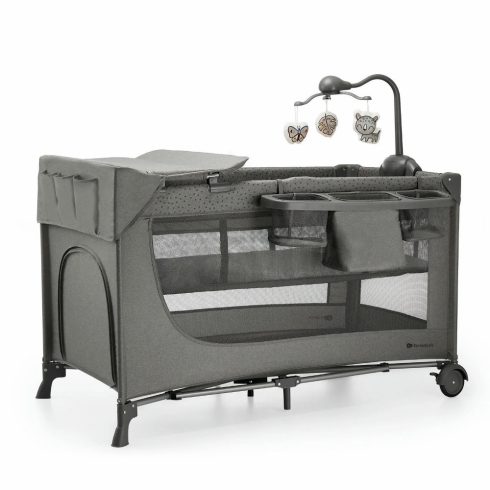Kinderkraft utazóágy Joy 2 kiegészítőkkel - s.szürke
