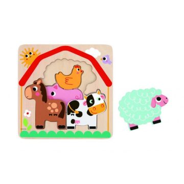 Tooky Toy: Többrétegű fa formakirakó - Tanya