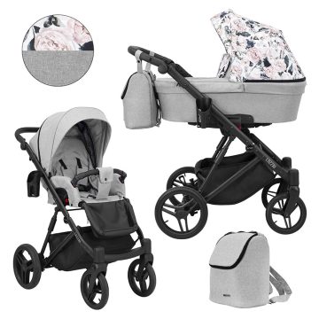 Kunert Lazzio Babakocsi - Szürke virágos