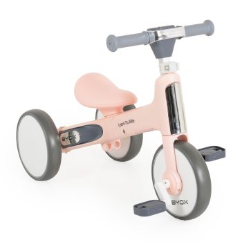   BYOX LEARN-to-Ride mini futóbicikli, 3 kerekű, összecsukható - rózsaszín