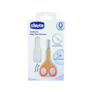 CHICCO Olló hajlított véggel, tetővel - világoskék