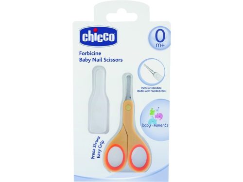 CHICCO Olló hajlított véggel, tetővel - világoskék