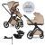 EASYWALKER Kombinált babakocsi Zoey Almond Taupe + CBX By CYBEX Aton B2 i-Size + bázis