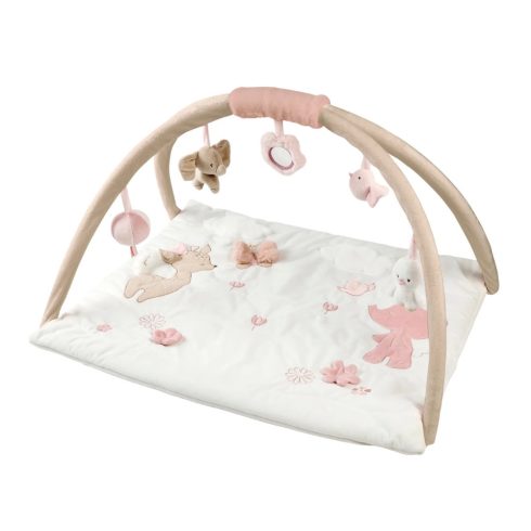 Nattou játszószőnyeg játékívvel FANFAN fehér - pink