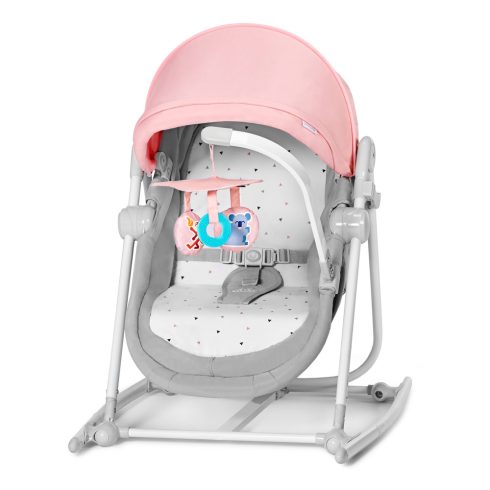 Kinderkraft UNIMO 5 in 1 bölcső-babaágy-hinta-pihenőszék-szék --UP Rózsaszín