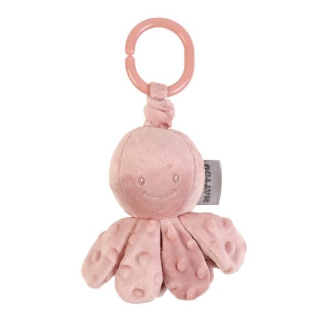 Nattou felhúzós rezgő játék plüss Lapidou - Octopus rózsaszín