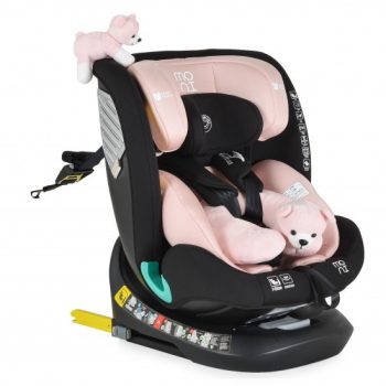   MONI SERENGETI I-SIZE 40-150СМ, 360° ISOFIX,NYAKPÁRNA, JÁTÉKKAL - PINK