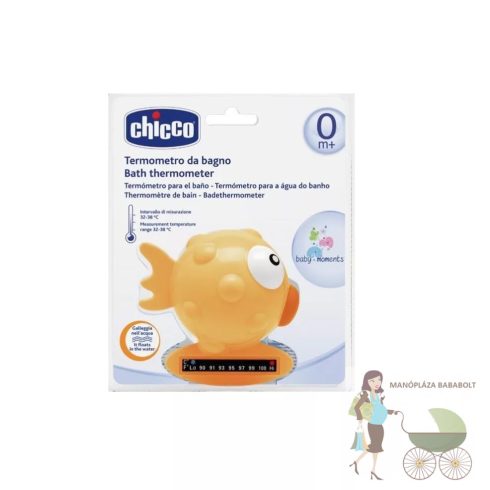 Chicco BabyMoments halacskás vízhőmérő - narancs