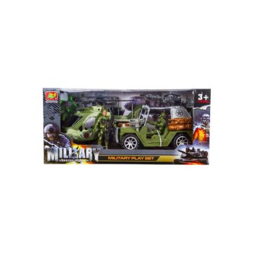 Katonai terepjáró és helikopter játékkészlet