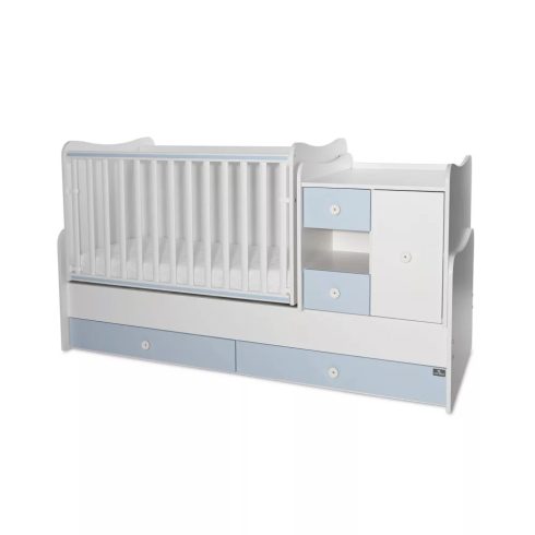 Lorelli MiniMax kombi ágy 72x190 - White / Baby Blue