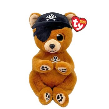   Ty Beanie Bellies plüss figura SCULLY, 15 cm - medve, kalóz