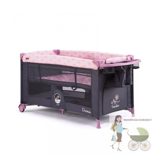 Chipolino Dormeo multifunkciós utazóágy - Peony Pink