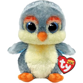 TY BOOS plüssfigura FISHER -szürke pingvin- 15cm