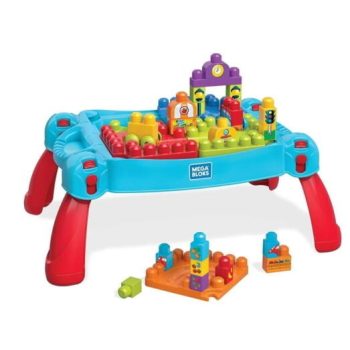   Mega Bloks - Klasszikus hordozható építőasztal építőkockákkal