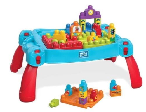 Mega Bloks - Klasszikus hordozható építőasztal építőkockákkal