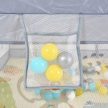 Moni GAMEZONE összecsukható járóka szőnyeggel, labdával,120x120 - bézs