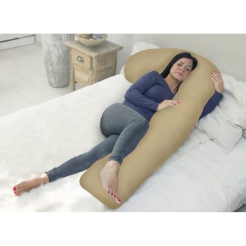 Scamp ölelő párna F-alakú 80x150cm Bézs-cement 