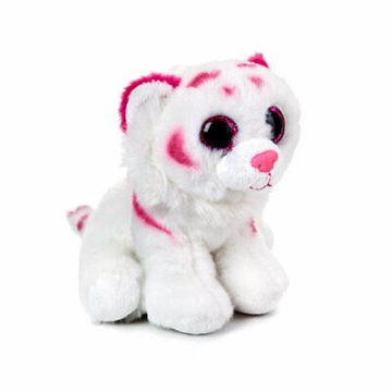   TY Beanie Babies plüssfigura TABOR - fehér/pink tigris -15cm