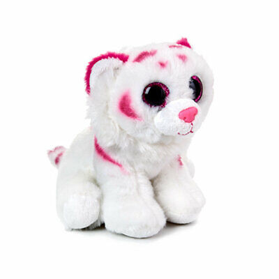 TY Beanie Babies plüssfigura TABOR - fehér/pink tigris -15cm