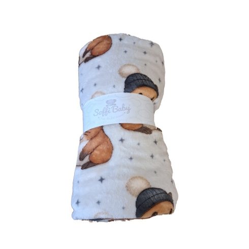 Soffi Baby takaró plüss dupla bézs hörcsög 75x100cm