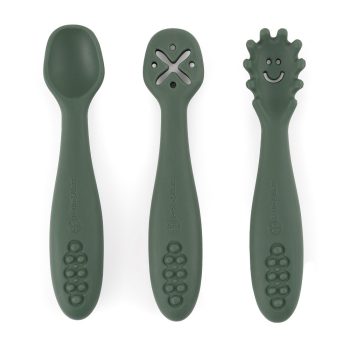   PETITE&MARS Szilikon gyakorló kanál szett 3 db Take&Match Misty Green 6m+