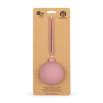 PETITE&MARS Szilikon cumitartó tok Dusty Rose 0m+