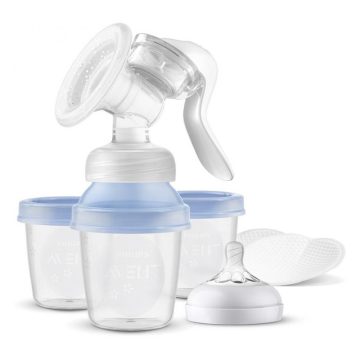 Avent mellszívó kézi Natural, via pohárral