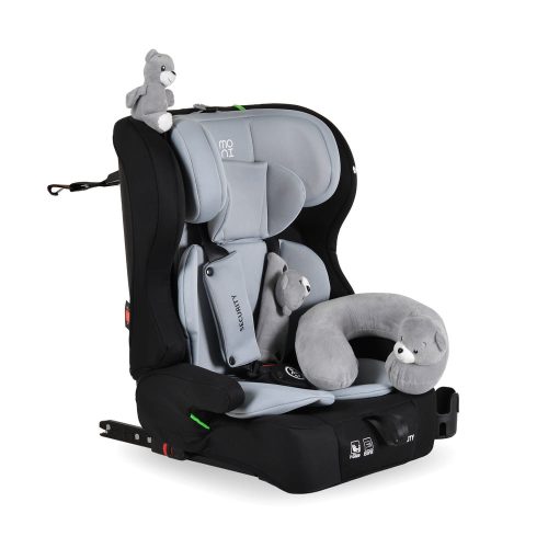 Moni SECURITY autósülés 76-150cm, ajándék plüss+nyakpárna - GREY