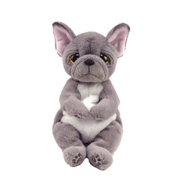   Ty Beanie Bellies plüss figura WILFRED, 15 cm - szürke kutya