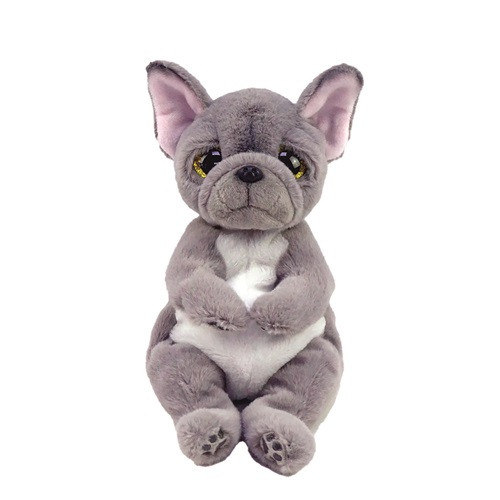 Ty Beanie Bellies plüss figura WILFRED, 15 cm - szürke kutya