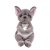Ty Beanie Bellies plüss figura WILFRED, 15 cm - szürke kutya