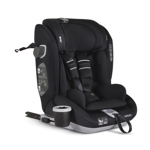Cangaroo FORCE autósülés 76-150cm, ISOFIX, pohártartóval -Fekete