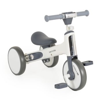   BYOX LEARN-to-Ride mini futóbicikli, 3 kerekű, összecsukható - fehér