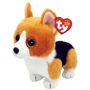 TY Beanie Babies plüssfigura COLIN - corgie kutya -15cm