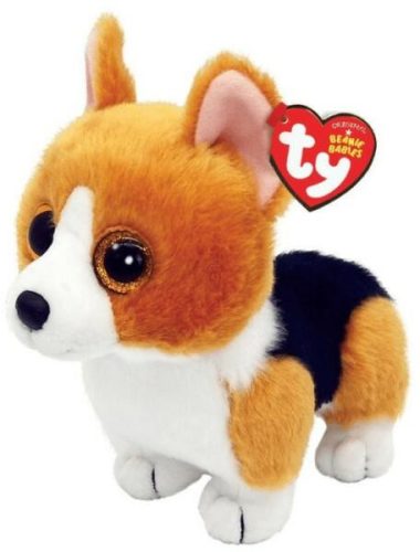 TY Beanie Babies plüssfigura COLIN - corgie kutya -15cm