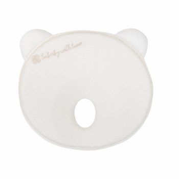   Kikkaboo párna - laposfejűség elleni memóriahabos ergonomikus Airknit maci fehér