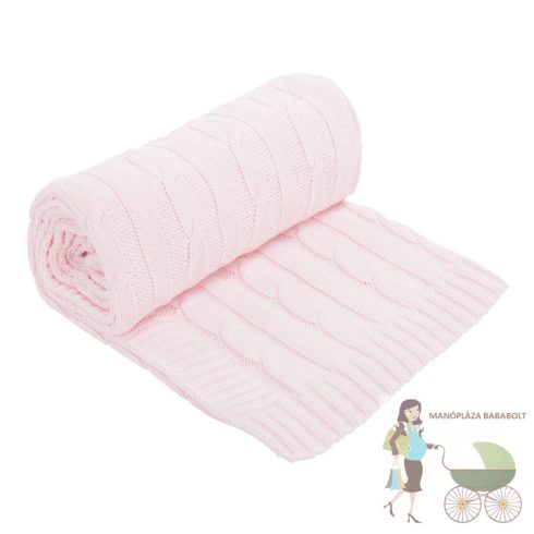 Kikkaboo takaró kötött 75*100 világos rózsaszín