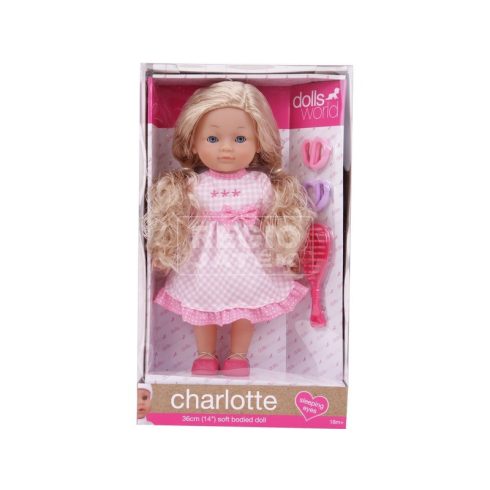 Charlotte fésülhető puha baba kiegészítőkkel - 36 cm