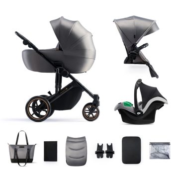   KINDERKRAFT SELECT Kombinált babakocsi 3in1 Prime 2 Shadow Grey, Premium