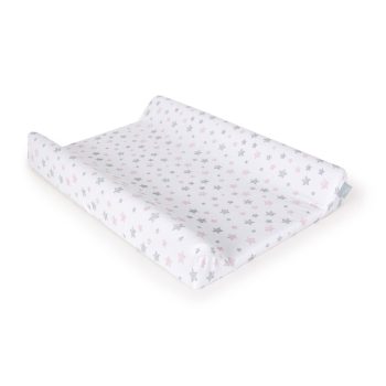   Ceba pelenkázólap huzat pamut (50x70-80) 2db/csomag sötétszürke pink csillagos